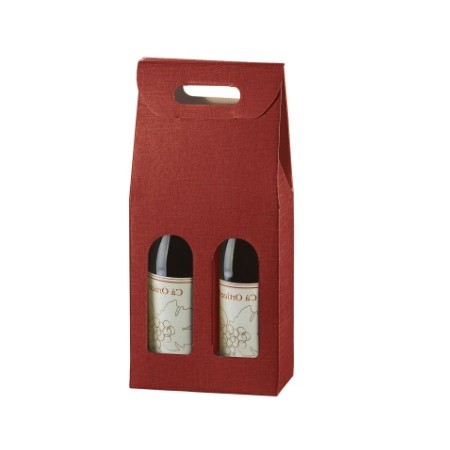 BUSTE P/BOTTIGLIE 2 BOTTIGLIE ROSSO