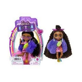 BARBIE EXTRA MINI VESTITO ROSA CON PELLICCIA