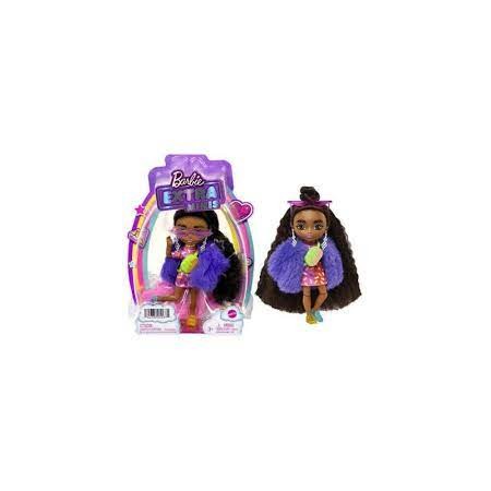 BARBIE EXTRA MINI VESTITO ROSA CON PELLICCIA