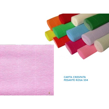 CARTA CRESPATA PESANTE ROSA 554