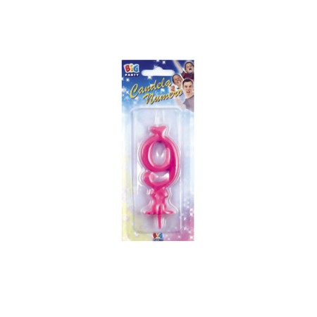 CANDELE CERA FUXIA N.9