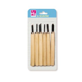 SCAVINI MAN. LEGNO BLISTER X 6 CWR