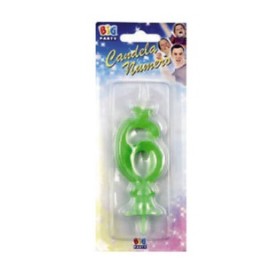 CANDELE CERA VERDE N.6