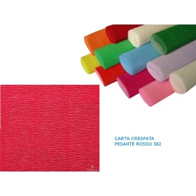 CARTA CRESPATA PESANTE  ROSSO 582