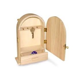 PORTACHIAVI IN LEGNO X DECOUPAGE