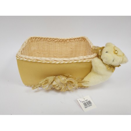 CESTE C/ORSO BIANCO ORO