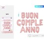 SET PALLONCINI MYLAR BUON COMPLEANNO ROSA CM.40