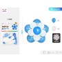PALLONCINI A FORMA DI FIORE PAILETTES AZZURRI