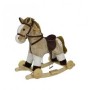 CAVALLO A DONDOLO CON RUOTE BEIGE