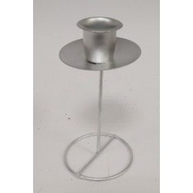 PORTA CANDELA ARGENTO