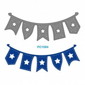 FUSTELLE SOTTILI STRISCIONE STELLE