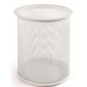 BICCHIERI PORTA PENNE IN METALLO BIANCO