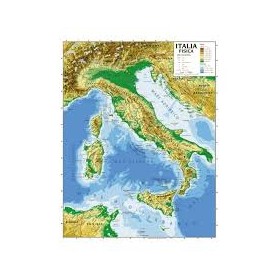 CARTINA GEOGRAFICA ITALIA 100X140