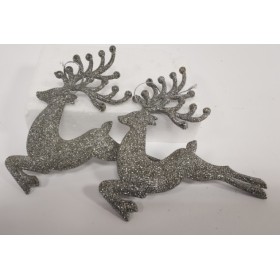 ADDOBBO RENNA GLITTER ARGENTO