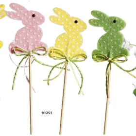 CONIGLIETTO SU STELO 26CM