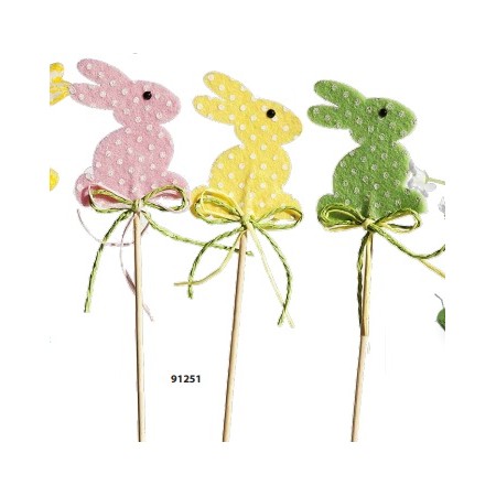 CONIGLIETTO SU STELO 26CM