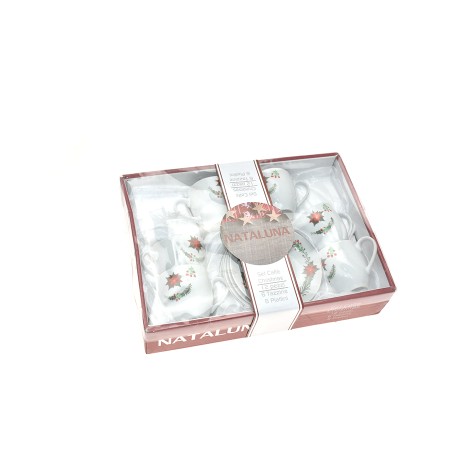 SET 6 TAZZINE C/PIATTINO DECORAZIONE D