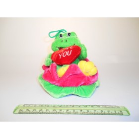 PELUCHE RANOCCHE SU FIORE I LOVE YOU - 6702