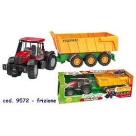 MAXI TRATTORE AGRIPOWER CON CARRO 1:18