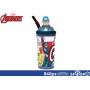 BICCHIERE C/CANNUCCIA E PERSONAGGIO 360 ML CAPTAIN AMERICA
