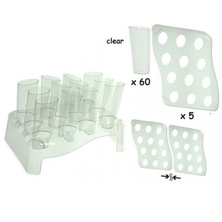 KIT 5PZ WAVE + 60PZ CONI CLEAR TRASPARENTE