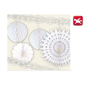 SET DECORAZIONI 6PZ BIANCO