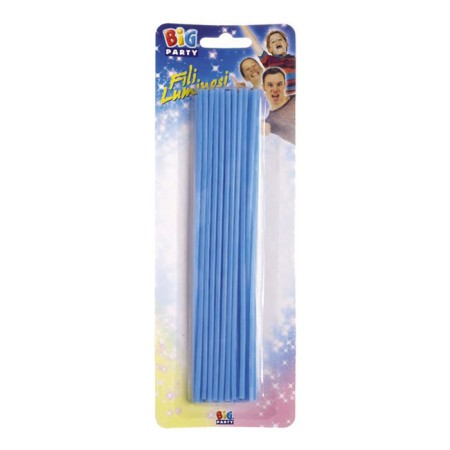 20 CANDELINE FILI LUMINOSI CELESTE CM 16