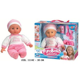 BAMBOLA PUPOBELLO BELLISSIMO PAPPA E BIBERON CM.30