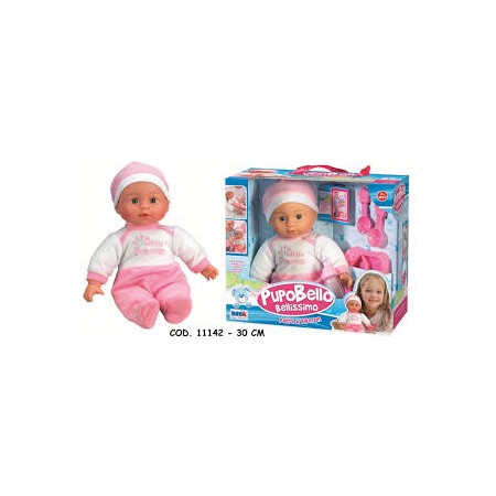 BAMBOLA PUPOBELLO BELLISSIMO PAPPA E BIBERON CM.30