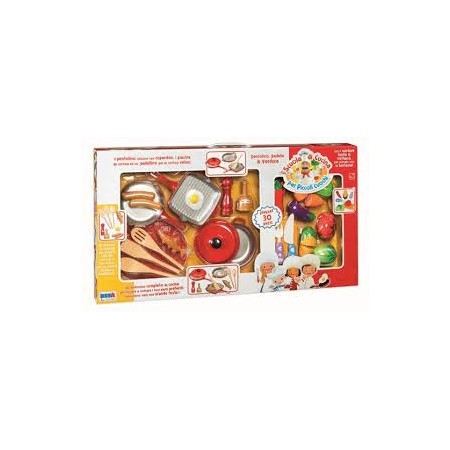 SET CUCINA 30 PZ. CON VERDURE ATTACCA STACCA