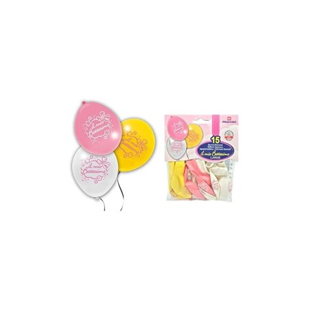 PALLONCINI BATTESIMO GIRL PZ 15