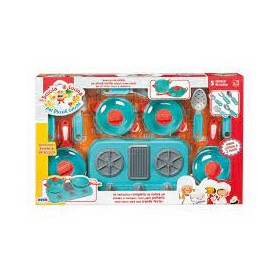 FORNELLO MAXI SCUOLA CUCINA CON STOVIGLIE