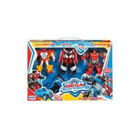 SET 4 MEGA TEAM ROBOTS TRASFORMABILI
