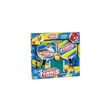 PLAYSET TENNIS TAVOLO COMPLETO 3 PALLINE E 2 RACCHETTE