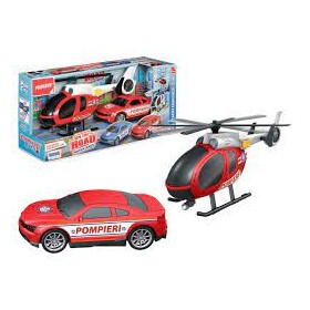 SET EMERGENZA POMPIERI ELICOTTERI CON AUTO