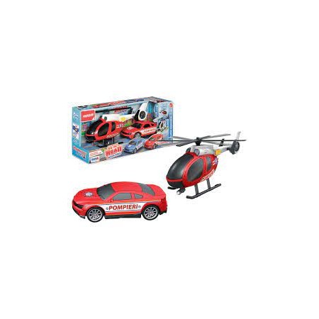 SET EMERGENZA POMPIERI ELICOTTERI CON AUTO