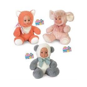 BAMBOLA FLUFFY VESTITO UNICORNO/GIRAFFA/ORSO