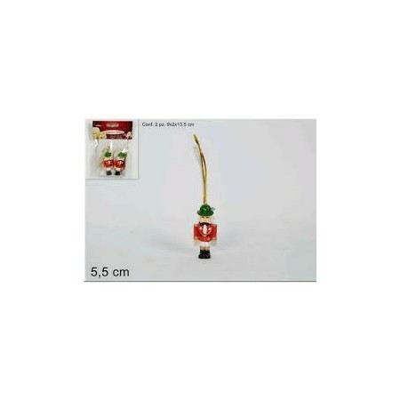 APPENDINI LEGNO SOLDATO SCHIACCIANOCI SET 2 PZ