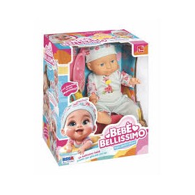 BAMBOLA BEBE' BELLISSIMA PAPPA E BIBERON CM.30