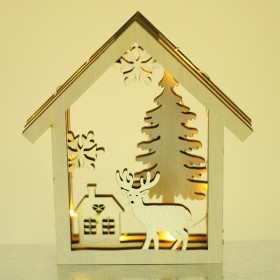 CASETTA LEGNO SCENARIO C/LUCI