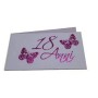 18 COMPLEANNO FARFALLA 30X30X5 FUCSIA
