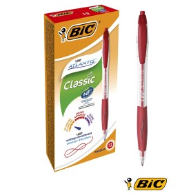 BIRO BIC ATLANTIS SCATTO ROSSE PZ 12