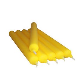 5 CANDELE GIALLE/VIOLA.