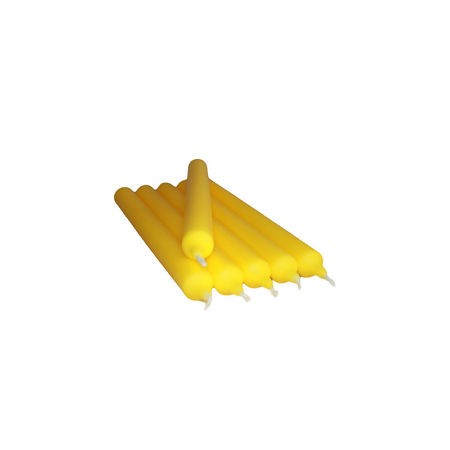 5 CANDELE GIALLE/VIOLA.