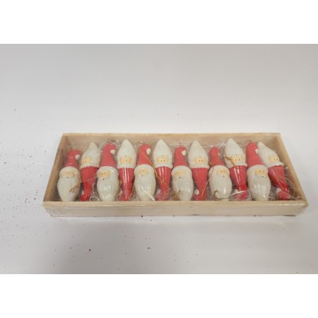 10 TESTE BABBO TERRACOTTA CM.7 C/APPENDINO