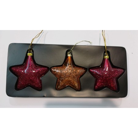 STELLA DI VETRO GRANDE ORO