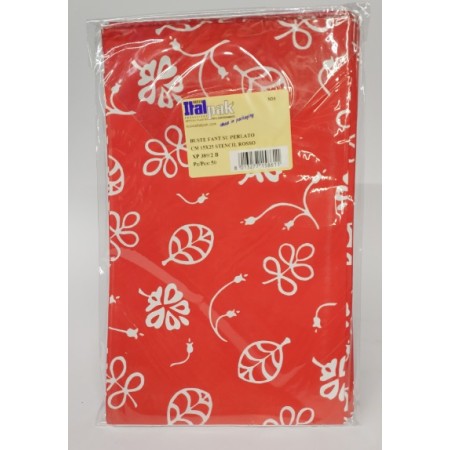 BUSTE METAL 15X25 STENCIL ROSSO