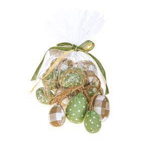 APPENDINI UOVA 3 CM C/RAFIA 16 PZ.