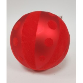 SFERA DI VETRO 12CM ROSSA