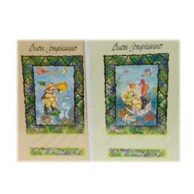 BIGLIETI AUGURI BUON COMPLEANNO KARTOS PZ.12